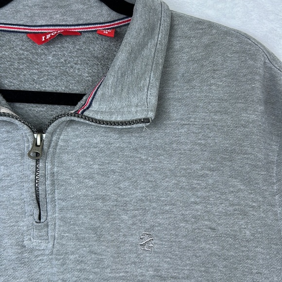 Izod Men’s Pullover 3/4 zip Sweater Gray Size XL - Picture 5 of 9
